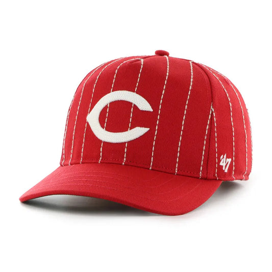 Cincinnati Reds Rawlings '47 Brand Pinstripe Hitch Hat