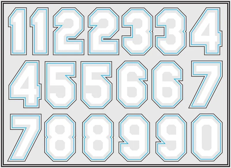 Rawlings Helmet Numbers Decal Kit