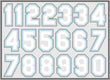 Rawlings Helmet Numbers Decal Kit