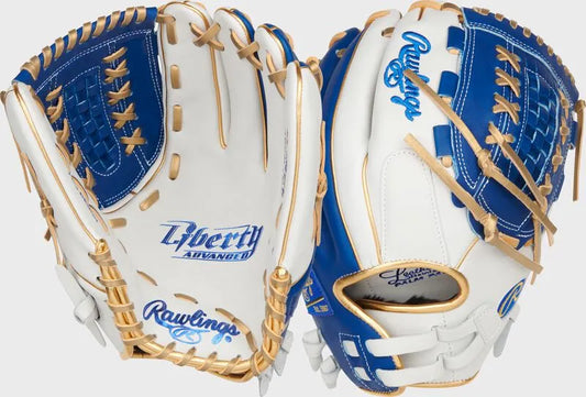 Liberty Advanced Color Series 12.5 in Fastpitch Glove, White/Royal