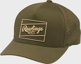 Rawlings Dark Green Laser Performance Patch Snapback Hat