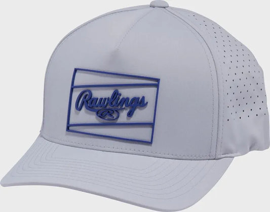 Rawlings Gray Laser Performance Patch Snapback Hat