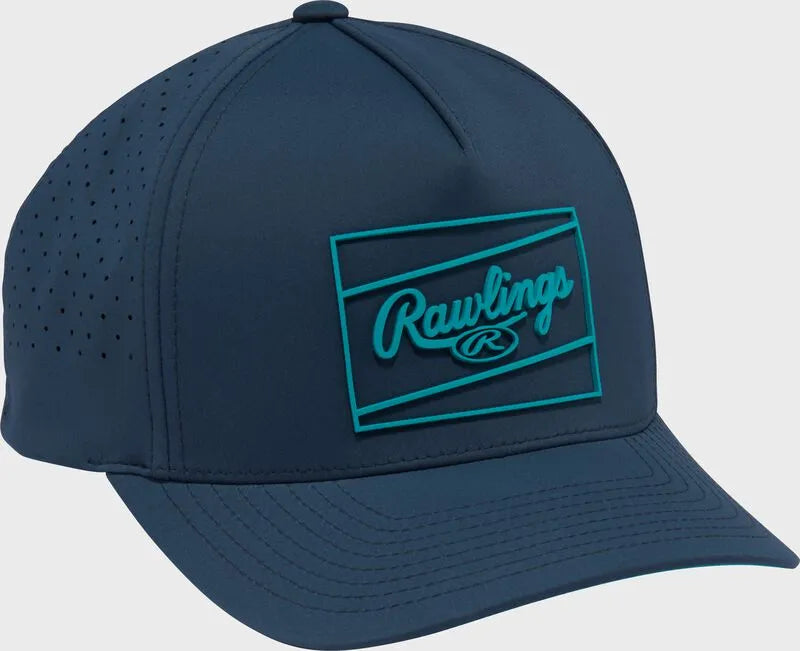 Rawlings Navy Laser Performance Patch Snapback Hat
