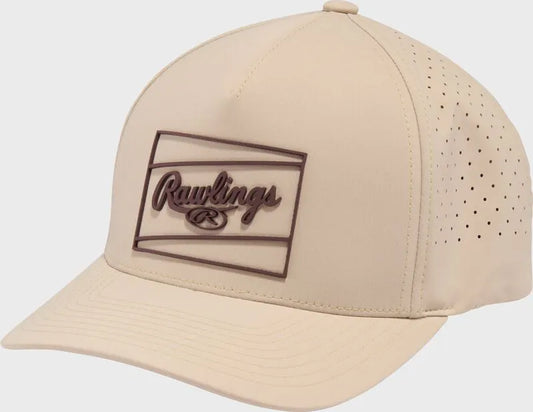 Rawlings Tan Laser Performance Patch Snapback Hat