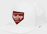 Rawlings White Home Plate Performance Flat Bill Snapback Hat