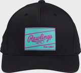Rawlings Black Performance Curved Bill Snapback Hat