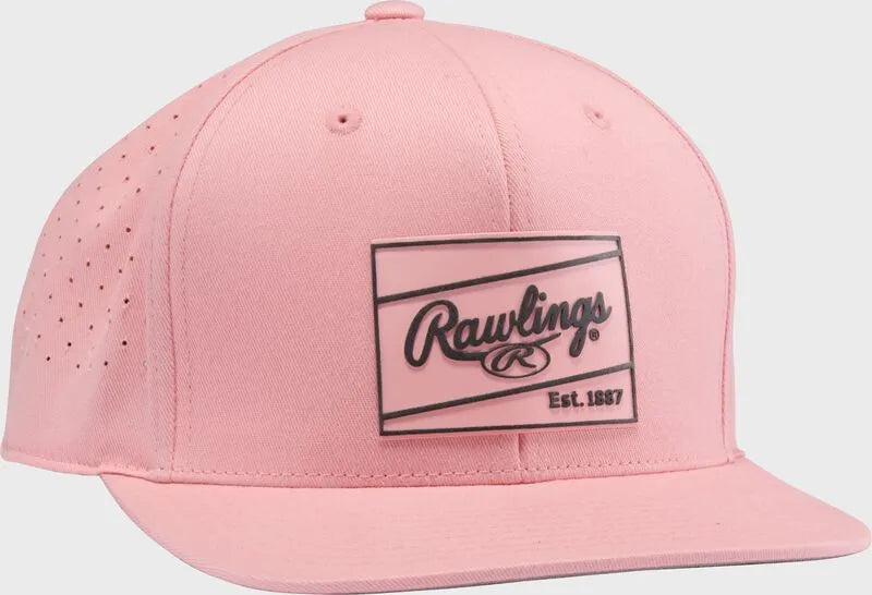 Rawlings Peach Performance Flat Bill Snapback Hat