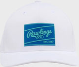 Rawlings White Performance Curved Bill Snapback Hat