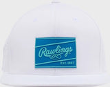 Rawlings White Performance Flat Bill Snapback Hat
