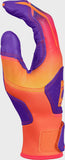 Rawlings Workhorse Purple/Orange Adult Fun Burst Batting Gloves